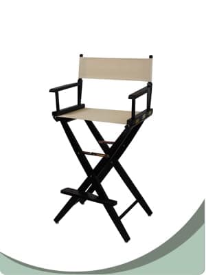 American Trails Extra-Wide Premium 30" Director's Chair Black Frame with Black Canvas, Bar Height