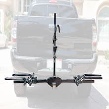 MaxxHaul Platform Bike Rack for 2 Bikes - Hitch Mounted Tray Carrier for SUV, Van, & Truck - Adjustable Tire Cradles & Foam Padded Hooks - Fits 2" Class III & IV Hitches (50027)