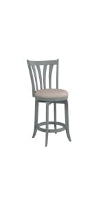 Hillsdale Fairfox 24.5" Wood Swivel Counter Height Stool, White