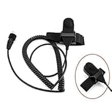 BAOFENG Helmet Kit 2 PIN Full Face Motorcycle Headset Earpiece Mic Ken Wood/WOU Xun/Pu Xing/Lin ton Two Way Radio Walkie Talkie, Black