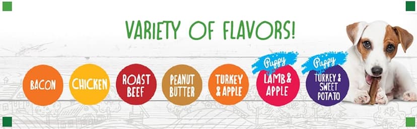 Nylabone Healthy Edibles WILD Natural Dog Chew Treats for Large Dogs, Long Lasting Dog Healthy Chew Bones Made in USA, Venison Flavor, For Dogs Up to 50 lbs. (1 Count)