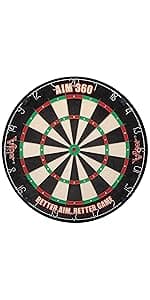 Viper by GLD Products Shot King Regulation Bristle Steel Tip Dartboard Set with Bullseye Metal Radial Spider Wire Compressed Sisal Board with Rotating Number Ring Includes 6 Darts Black