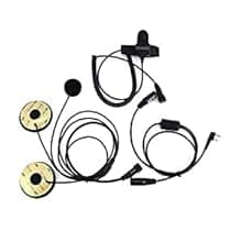 BAOFENG Helmet Kit 2 PIN Full Face Motorcycle Headset Earpiece Mic Ken Wood/WOU Xun/Pu Xing/Lin ton Two Way Radio Walkie Talkie, Black