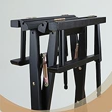 Casual Home 24" Director's Chair Black Frame-with Black Canvas, Counter Height