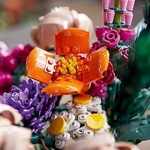 LEGO Icons Flower Bouquet Building Set - Artificial Flowers for Decoration for Home and Display, Ages 18+ - Small Fake Flowers for Table, Desk, Office - Gift for Birthdays - 10280