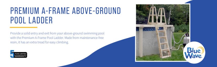 Blue Wave Premium A-Frame Above Ground Pool Ladder - Taupe