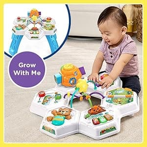 VTech Buzz and Learn Activity Table with Seven Interactive Play Zones, Blue