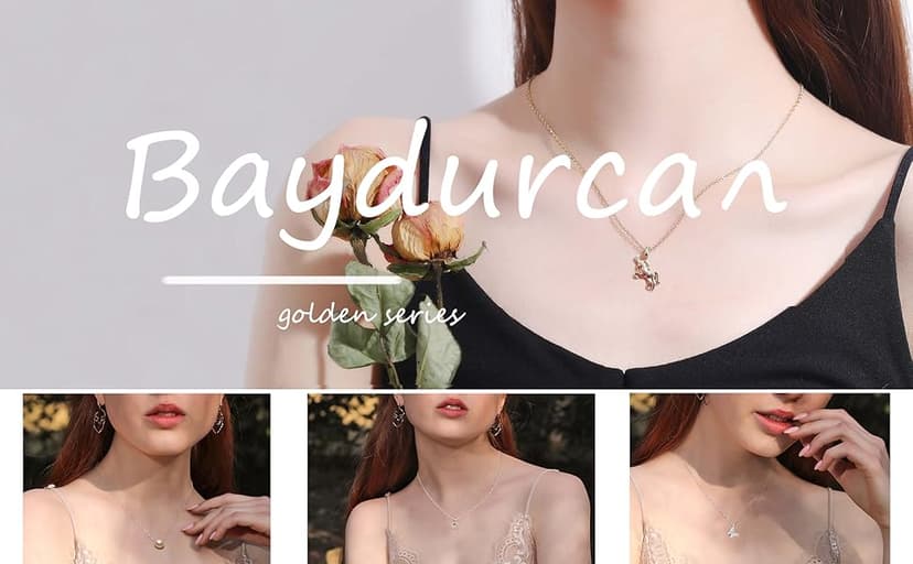 Baydurcan Friendship Anchor Compass Necklace Good Luck Elephant Pendant Chain Necklace with Message Card Gift Card