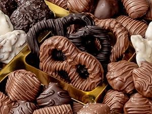 Chocolate Gift Basket, Candy Food Arrangement Platter, Gourmet Snack Box, Holiday Present Idea, Corporate Him & Her, Men Women Sympathy Family Parties & Get Well- Bonnie & Pop