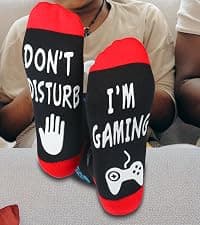 Do Not Disturb I'm Gaming Socks,Men Gifts for Men Teen Boys Dad Him Son Fathers,Valentines Christmas Stocking Stuffers