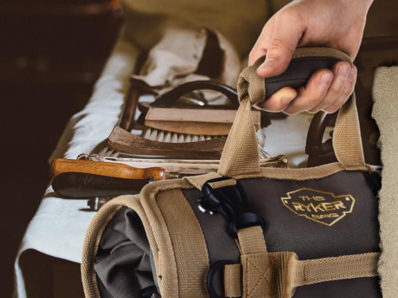 The Ryker Roll Up Tool Bag Organizer Gifts for Dad. Heavy Duty Motorcycle Tool Roll Bag Organizer. Portable Rollup Toolbag w/Detachable Pouches - Tools Bags Mens gifts for him - Mechanic & Electrician