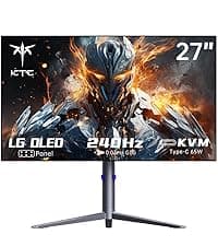 KTC 24 Inch QHD 2560x1440 IPS Computer Monitor, 100Hz Zero-Frame 2K Gaming Office Monitor, Adaptive Sync, HDR10, VESA, Tilt Adjustable, Low Blue Light, DisplayPort, HDMI, H24T27