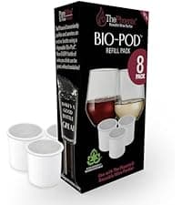 PureWine The Wand Wine Purifier - Red & White Wine Filters for Histamines & Sulfites, Sulfite Remover Sticks, Helps Allergies & Headaches, Gift Accessories for Women & Men - 8 Wands, Silver