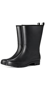 Kprm Ankle Rain Boots for Women Waterproof, Short Womens Rubber Chelsea Rainboots, Garden Shoes for Mud Barn Gardening Yard Farm Work