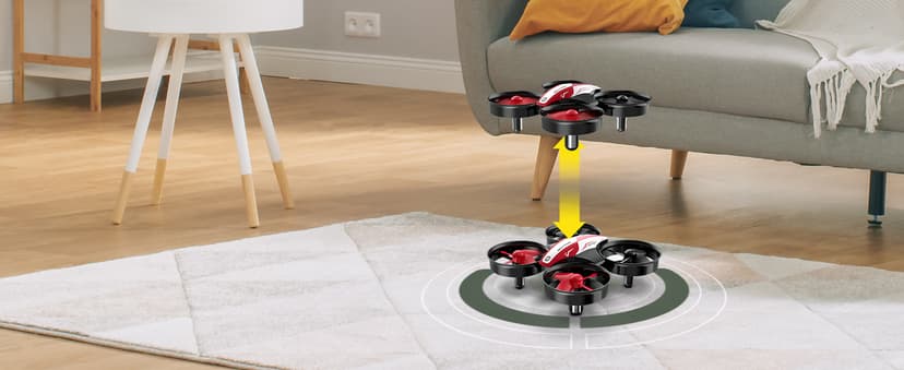 Holy Stone Mini Drone for Kids and Beginners RC Nano Quadcopter Indoor Small Helicopter Plane with Auto Hovering, 3D Flips, Headless Mode and 3 Batteries, Great Gift Toy for Boys and Girls, HS210 Red