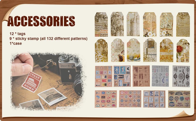 JIMBON Our Adventure Book Scrapbook Photo Album Retro Style Embossed Letter Cover Travel Diary Journal Scrap Book Kit For Couples,Memory Book For Anniversary Wedding