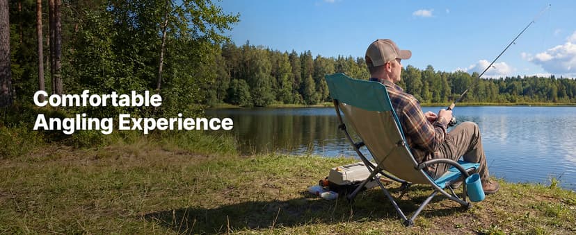 VEVOR Folding Beach Chair, High Back Camping Chairs for Adults, with Cup Pocket, Mesh Back, Carry Bag, Portable Extra Wide Seat Chair 330 lbs Heavy Duty Support, for Outdoor, Camp, Light Blue