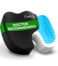 ComfiLife Premium Gel & Memory Foam Seat Cushion – Doctor Recommended Office Chair Cushion, Car Seat Cushion – Chair Cushions for Back & Sciatica Pain Relief – Seat Cushions for Office & Desk (Black)