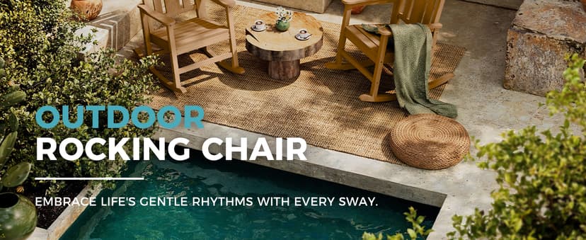 Ciokea Oversized Outdoor Rocking Chair, 380lbs Heavy-Duty Large Patio Rocker, Weather Resistant & Anti-Fade Porch Chair, High Back Cozy Rocking Chair for Outside, Fire Pit, Deck, Garden, Black