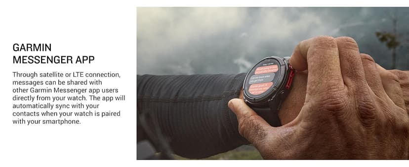 Garmin fēnix® 8 Pro, 51mm, AMOLED Display, Premium Connected Multisport GPS Smartwatch, inReach® Technology, Sapphire, Titanium with Graphite/Black Silicone Band