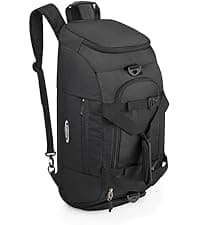 G4Free 3-in-1 Travel Duffle Bag for Men and Women, 50L Large Gym Sports Bags Tactical Military Duffle Backpack with Shoes Compartment and Wet Pocket (Black)