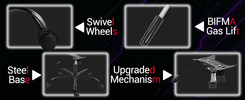 Gaming Chair with Footrest, Ergonomic PC Desk Chair with Headrest and Massage Lumbar Support, Video Game Chair with Height Adjustable High Back for Home Office, PU Leather, White