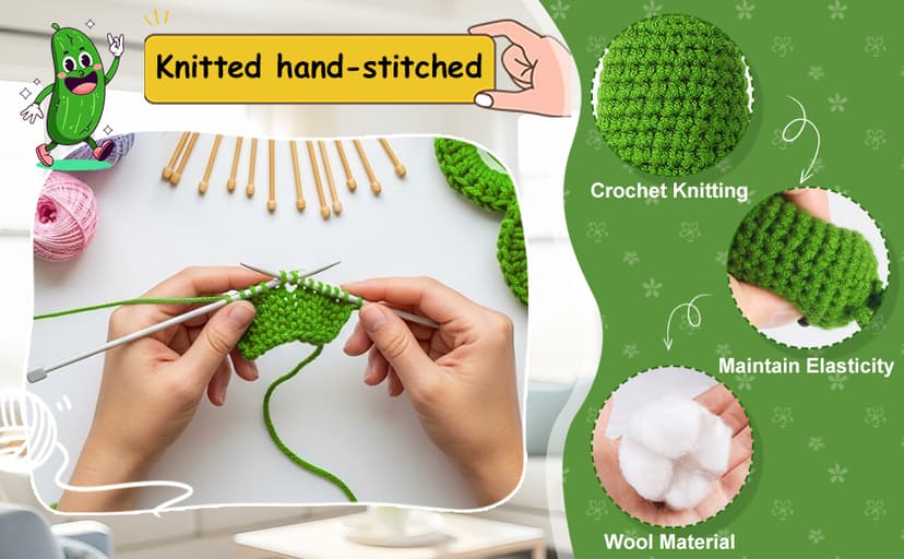 I Love You Gifts for Her, Him, Wife, Husband, Couple, Romantic Gifts for Boyfriend Girlfriend, Anniversary Perfect Gifts for Women Men, Handmade Crochet Pickle