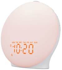 Wake Up Light Sunrise Alarm Clock for Bedroom, 17 Nightlights, Sound Machine with 5W Bluetooth Speaker, 25 Soothing Sounds, SleepTimer, Dual Alarms, FM Radio, Ideal Gift for Baby, Kids, Adults, Senior