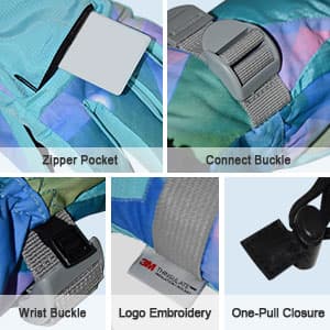 Odtmger Ski Gloves, Warmest Waterproof and Breathable Snow Gloves for Cold Weather, Fits Both Men & Women,for Parent Child Kids Outdoor