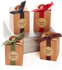 Brown Kraft Cookie Boxes with Ribbons & Window (20 Pack) 8.3 x 6 x 2.8” Food Grade Cardboard Bakery Gift Boxes for Christmas Gift Giving, Baked Goods, Candy Treats, Decorative Holiday Packaging, Empty