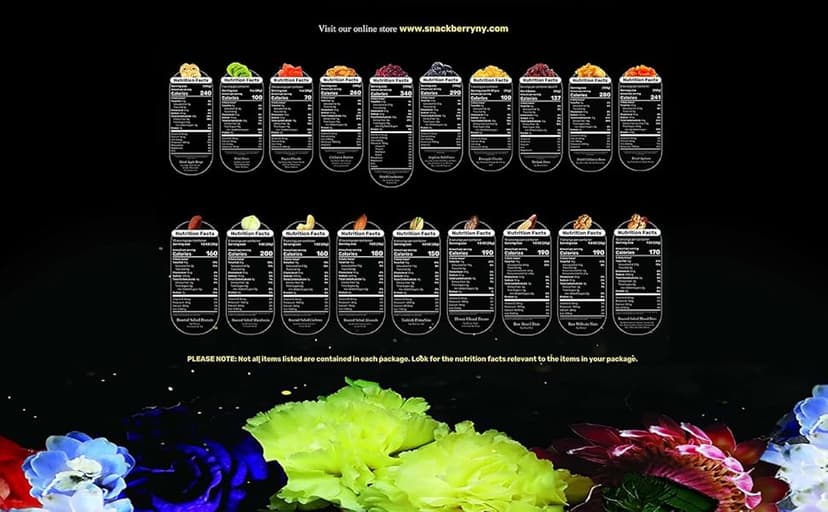 Dried Fruit & Nuts Gift Basket Arrangement Platter, Gourmet Food Snack Box, Gift Basket, Birthday Care Package, Healthy Kosher - Her Him - 12 Snackberry Assortment (Single)