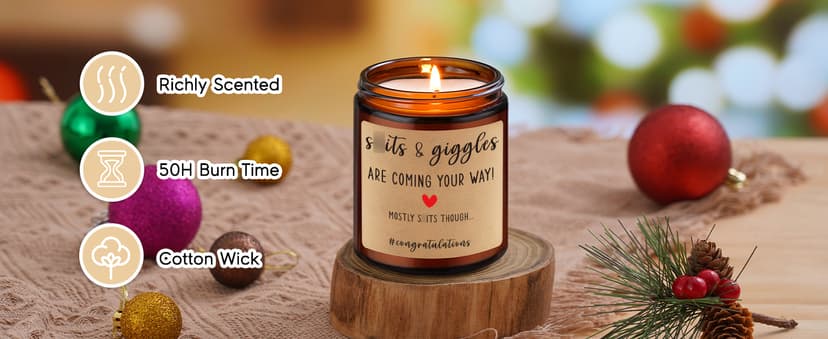 Miracu Funny Baby Shower Candle, New Parents Gifts for Couples, Unique Mom and Dad Gifts for New Parents, Expecting Mom to be - Christmas, Boy Baby Announcement, Congratulations Pregnancy Couple