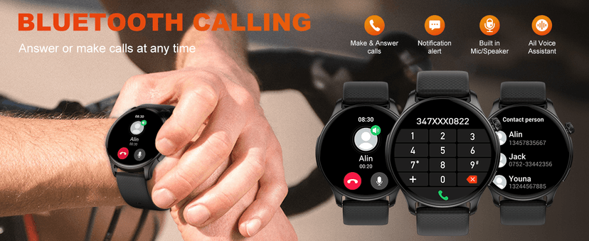 Smart Watch for Men Women Fitness: Waterproof Make Answer Call Digital Mens Watches Running Pedometer Step Tracker Smartwatch Android Phone iPhone Samsung Compatible Sleep SpO2 Heart Rate Monitor