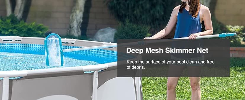 Intex 28003E Deluxe Above Ground Pool Maintenance Kit for Minimum 800 GPH Flow Rates with Vacuum, 110" Pole, Wall Brush and 24' Hose (Color May Vary)