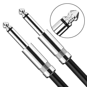 Aqdocvf Guitar Cable, Guitar Cord 10ft AMP Cord for Bass & Electric Guitars/Keyboard/Mandolin TS 1/4 Inch Instrument Cable, Pro Audio Straight Angle Black