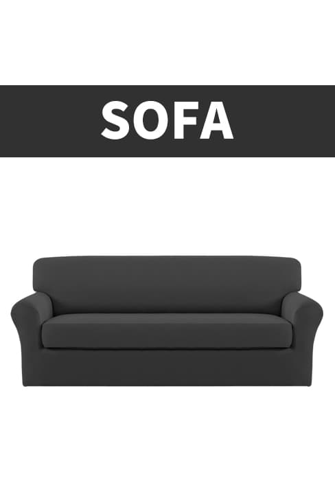 Easy-Going Stretch Chair Sofa Slipcover 1-Piece Couch Sofa Cover Furniture Protector Soft with Elastic Bottom for Kids, Pet. Spandex Jacquard Fabric Small Checks (Chair, Dark Gray)