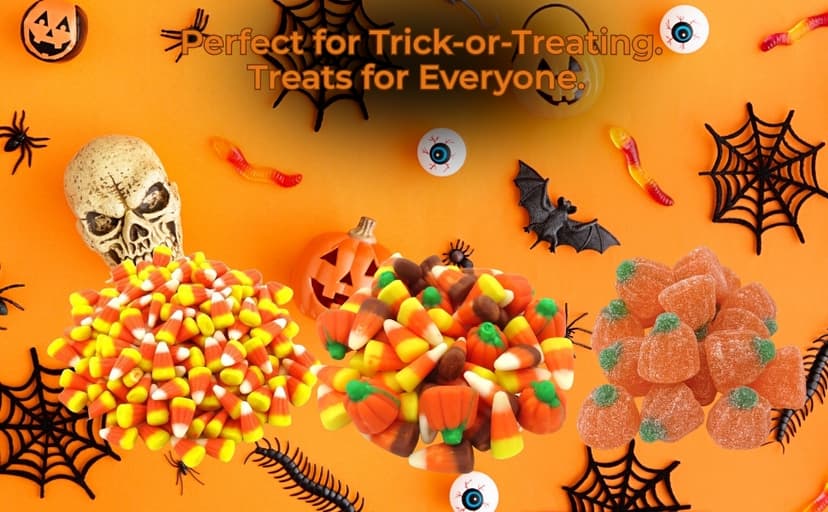 Halloween Assorted Pumpkin Bucket (44 Count) Filled with Candies, Snacks, Cookies and more, Treats for Family, Friends, Kids, Boys and Girls