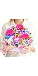 UPGRADED 3D Pop Up Firework Birthday Cards, Musical LED Lights Birthday Cards with Blowable Birthday Cake, Greeting Cards, Birthday Gifts for Mom Women Men Kids Child Dad Father Wife