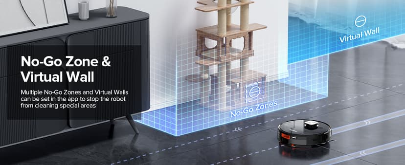 Robot Vacuum and Mop Combo, Robot Vacuum Self-Emptying with 11500Pa Suction, 70-Day Capacity, Fast Home Mapping, LiDAR Navigation, Smart Obstacle Avoidance, Ideal for Pet Hair, Carpet, Hard Floor