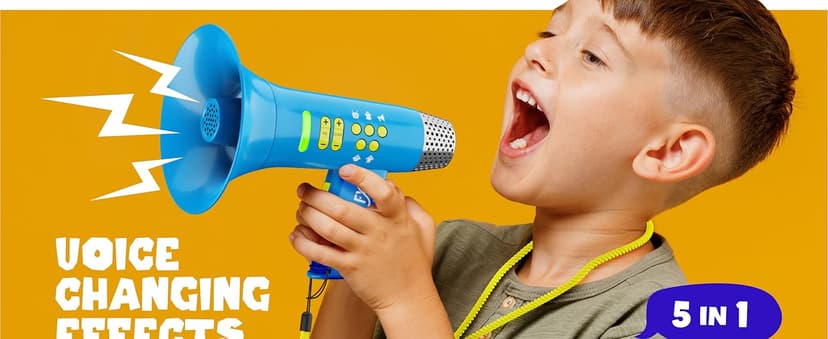 Voice Changer for Kids - Gifts for Kids - Voice Changing Device for Boys & Girls Ages 3-8+ Olds - Birthday Gifts for 3, 4, 5, 7, 8 Year Old Boy - Cool Outdoor Toys Gift Ideas for Kid, Toddler