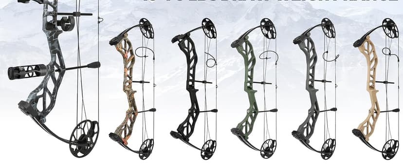 AMEYXGS Archery E8 Compound Bow Set for Adults and Teens RTH Hunting and Target Practice 19”-30” Draw Length,19-70 Lbs Draw Weight,up to IBO 320 fps,Limited Life-time Warranty
