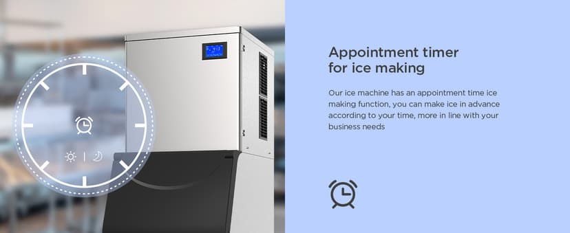 Commercial Ice Maker Machine 432 Lbs/24H with 400LBS Large Storage Bin Ice Ready in Air Cooled Clear Cube Ice for Bar Business Cafe ETL NSF(432 Lbs/24H)
