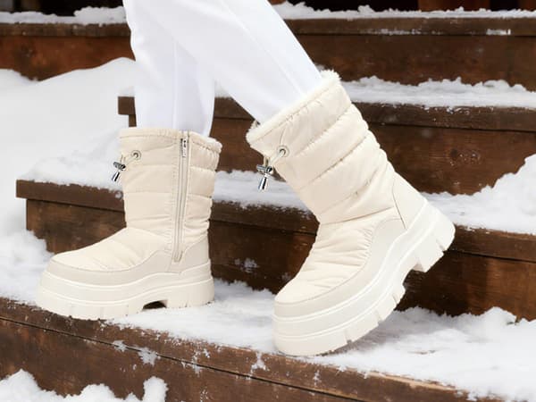 Viapipa Winter Boots for Women Waterproof, Snow Boots for Women, Womens Mid Calf Low Heel Zip Up Anti-Slip Warm Booties Comfortable for Outdoor Walking Hiking