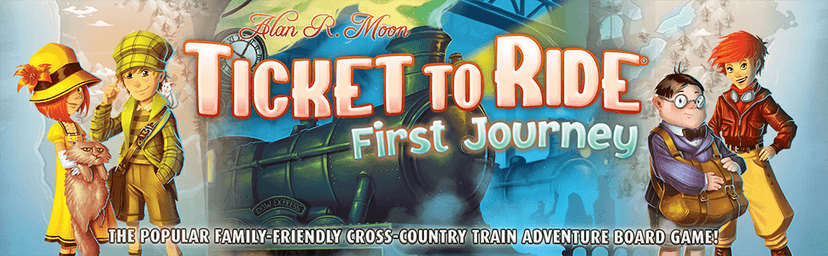 Asmodee Ticket to Ride First Journey Board Game - Fun and Easy for Young Explorers! Train Strategy Game, Family Game for Kids & Adults, Ages 6+, 2-4 Players, 15-30 Min Playtime