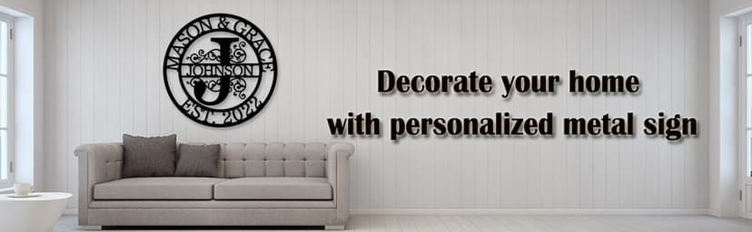 Custom Metal Sign - Personalized Name Sign - Family Sign - Outdoor Metal Wall Art Home Decor - Personalized Gift for Couple - Anniversary Wedding Gift