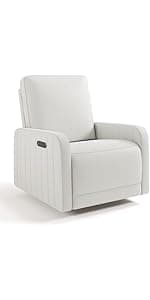Storkcraft Premium Hoop Glider & Ottoman (White/Gray) — GREENGUARD Gold Certified Nursery Glider, Solid Wood Craftsmanship, Smooth-Gliding, Award-Winning
