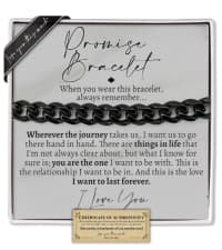 Love You This Much Promise Cuban Chain Necklace for Him, 7mm Thick, Sentimental Gift for Him, BF Gift for Birthday, Gift Ideas for Boyfriend