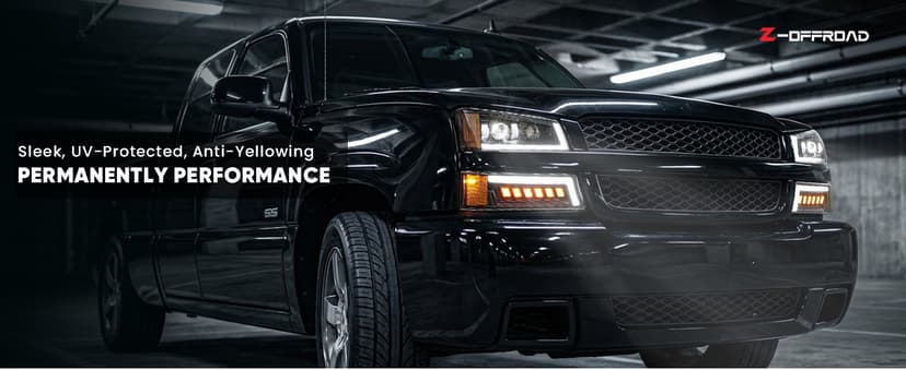 Z-OFFROAD LED Headlights Assembly DOT Approved with DRL Turn Signal Hi/Low Sealed Beam Side Marker Compatible with 2003-2006 Chevy Silverado Avalanche