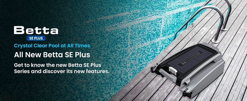 Betta SE Plus - Solar-Powered Robotic Pool Skimmer with 24/7 Continuous Cleaning Power, Dual Charging Options, Twin Salt Chlorine Tolerant Motors, and Shallow Water Safeguard