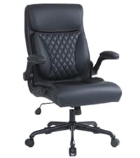 Youhauchair Mesh Office Chair, Ergonomic Home Office Desk Chairs with Flip-up Arms and Lumbar Support, Height Adjustable, Black